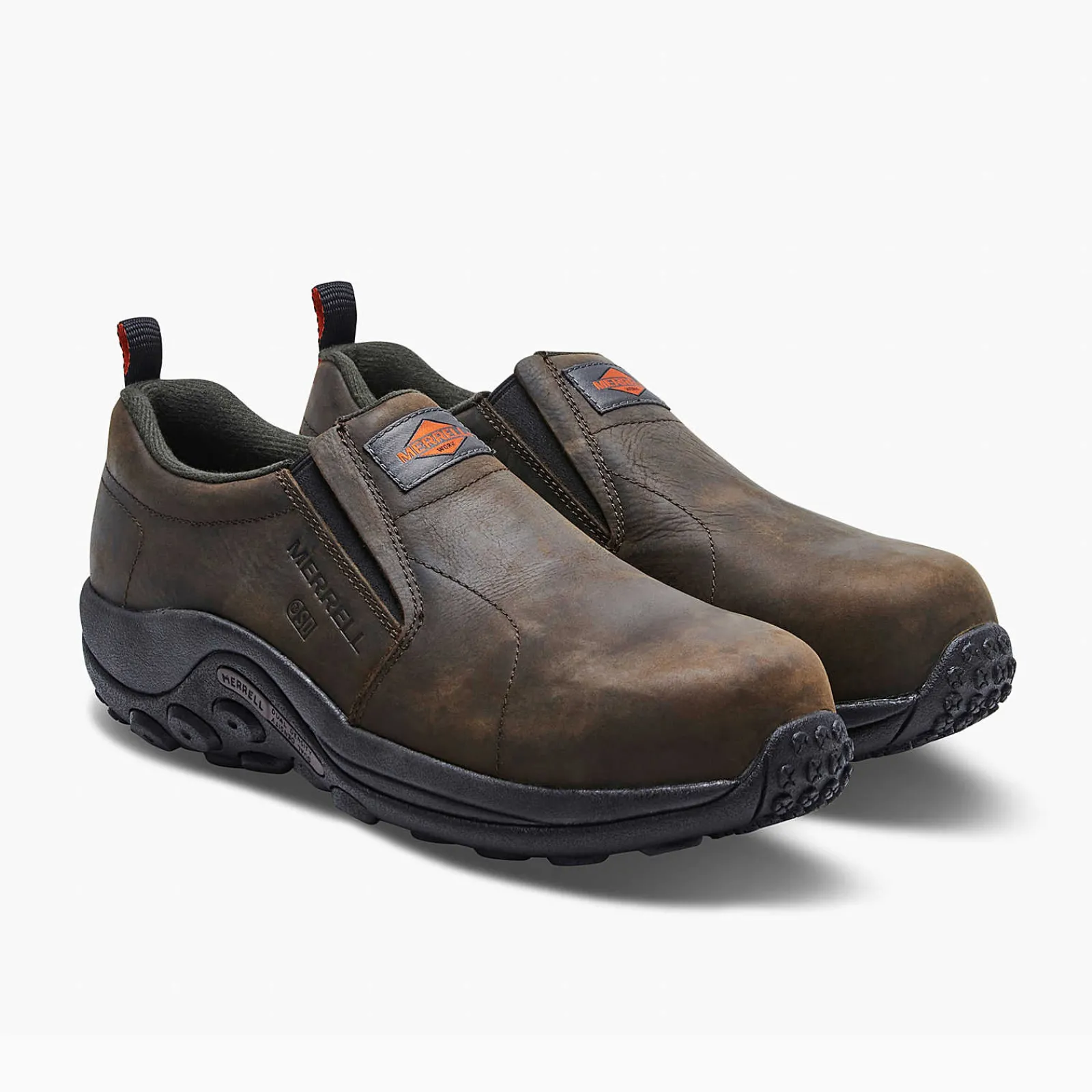 Men's Jungle Moc Leather Comp Toe SD+ Work Shoe Wide Width - Work-Merrell New