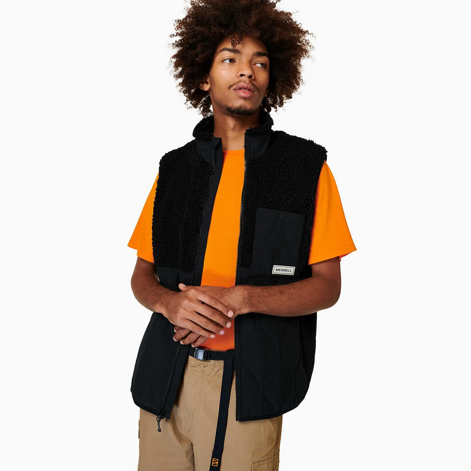 Men's Sherpa Mixup Vest - Outerwear-Merrell Sale