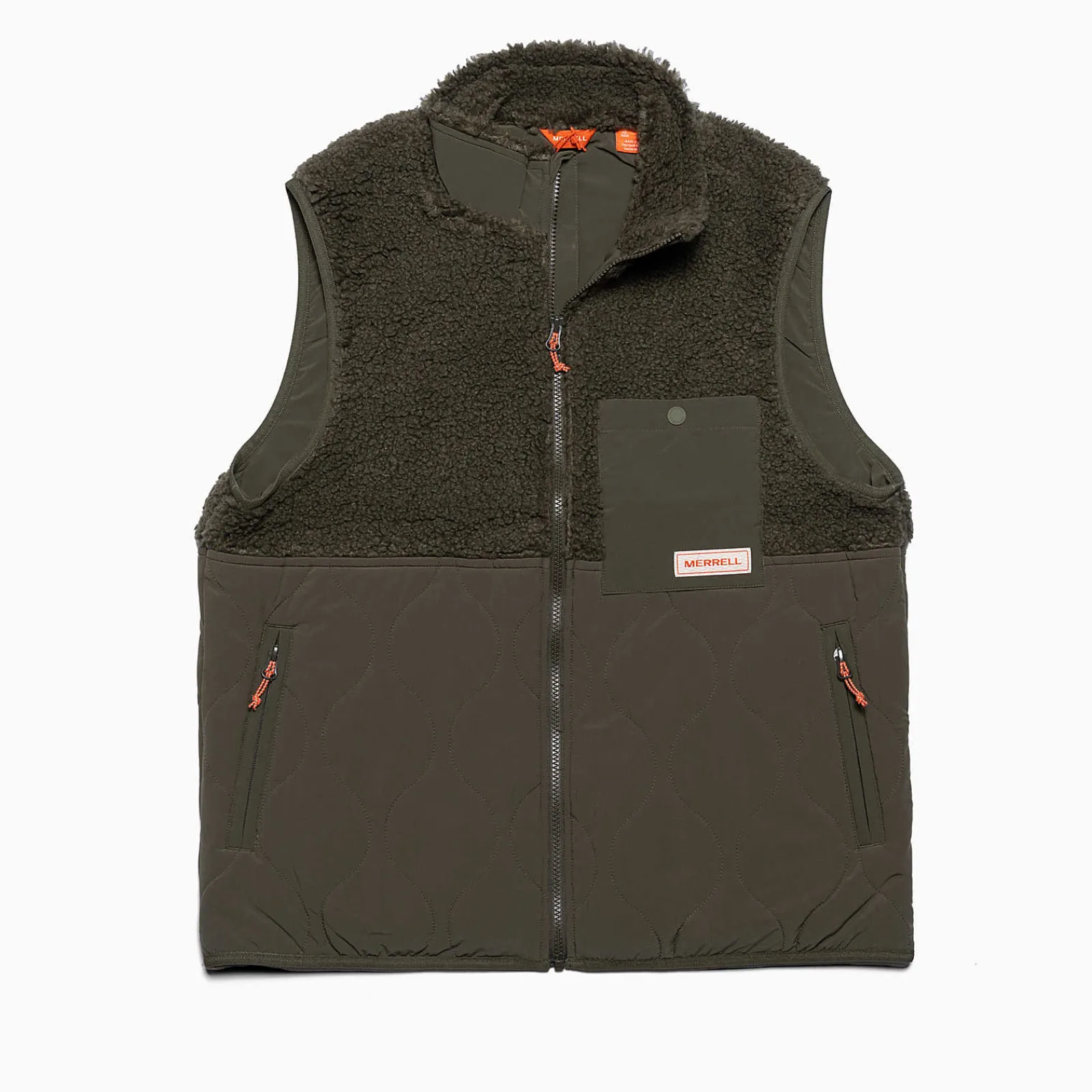 Men's Sherpa Mixup Vest - Outerwear-Merrell Outlet