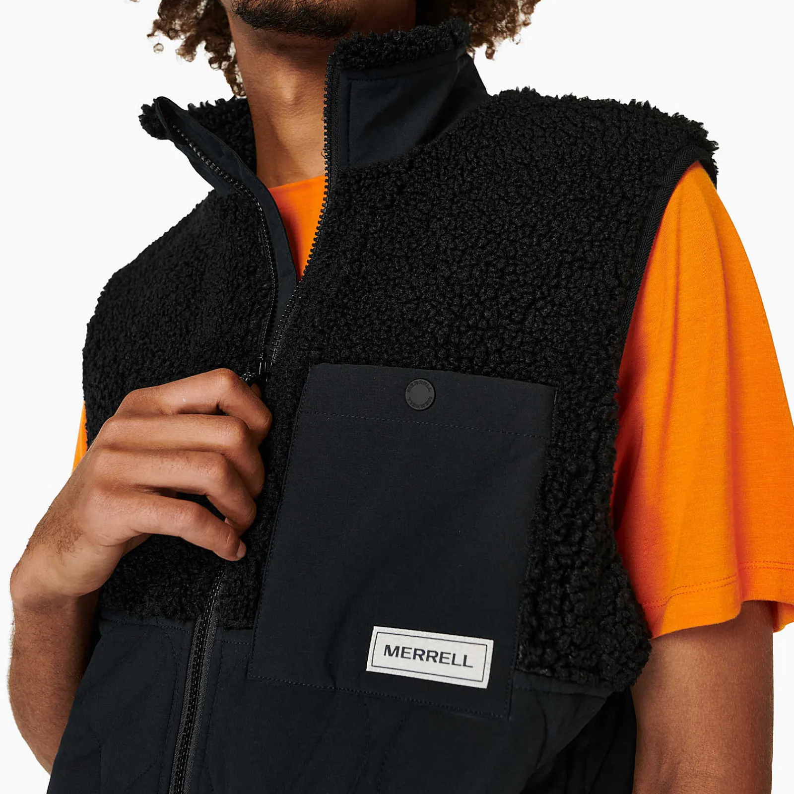 Men's Sherpa Mixup Vest - Outerwear-Merrell Sale