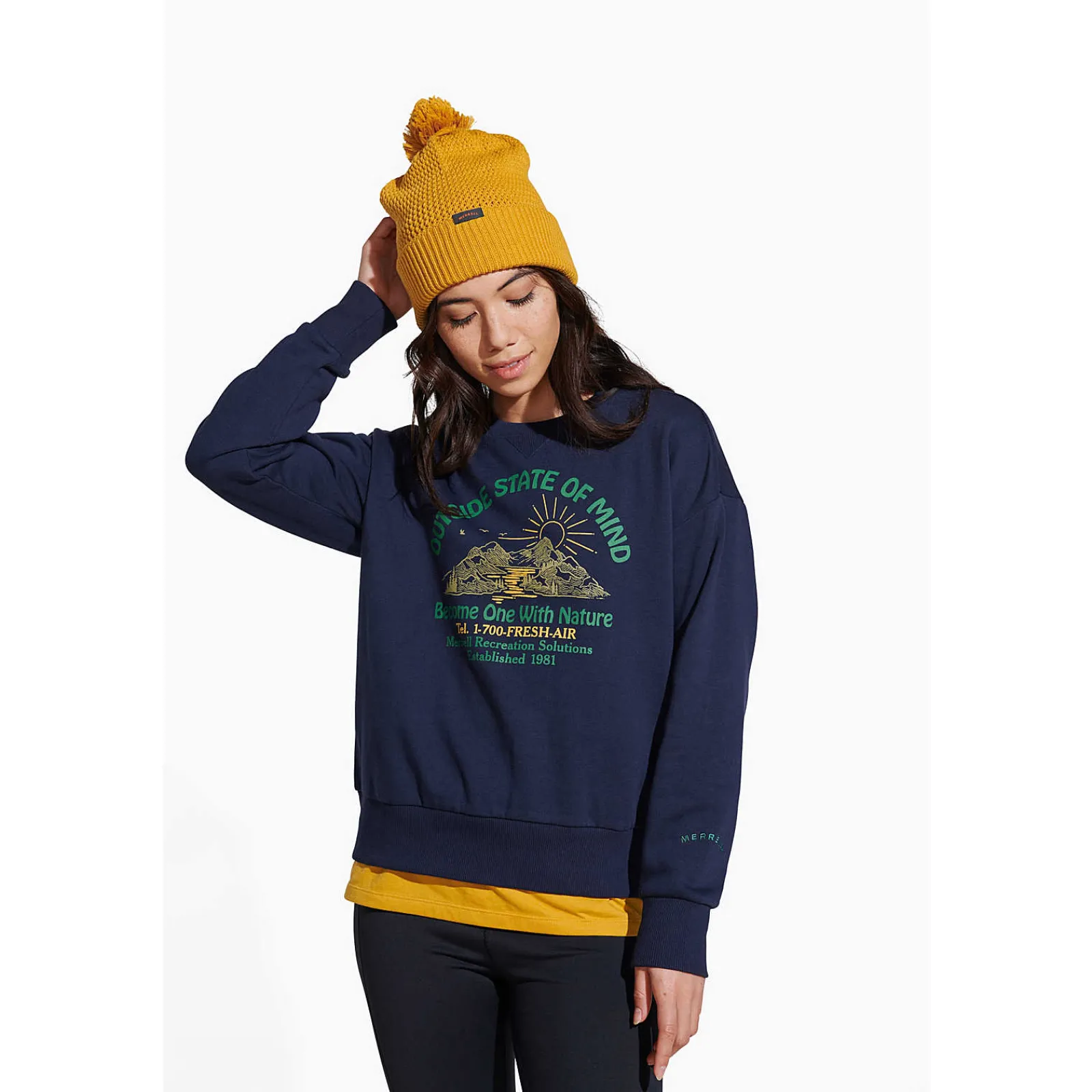 Women's Outside State Of Mind Crew - Tops-Merrell Outlet